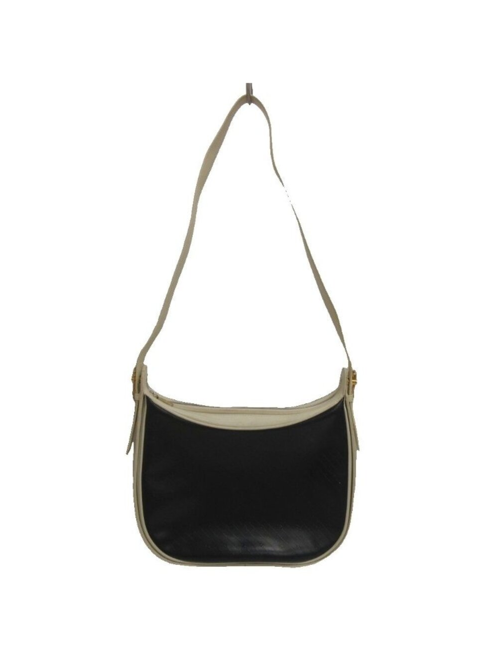 Gucci Shoulder Bag Vintage GG Logo White Navy AA NK